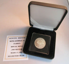 Load image into Gallery viewer, 1944 KING GEORGE VI UNC .500 FLORIN TWO SHILLINGS WITH QUAD CAP, BOX &amp; COA
