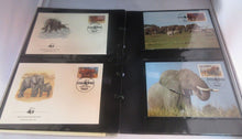 Load image into Gallery viewer, The African Elephant WWF Info Sheets Exclusive Stamps from Uganda and FDC&#39;s
