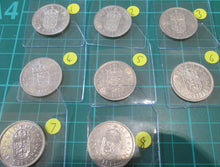 Load image into Gallery viewer, UK 1960 ENGLISH &amp; SCOTTISH SHILLINGS VF-UNC PRESENTED IN CLEAR WALLET SPINK 4147
