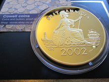 Load image into Gallery viewer, 2002 BRITANNIA &amp; GOLDEN JUBILEE WEEKEND 5oz COLOURED SILVER PROOF cC1
