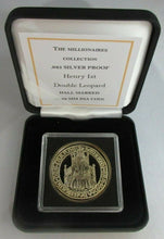 Load image into Gallery viewer, THE MILLIONAIRES COLLECTION HENRY 1 DOUBLE LEOPARD H-MARKED SILVER PROOF BOX/COA
