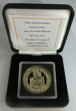 THE MILLIONAIRES COLLECTION HENRY 1 DOUBLE LEOPARD H-MARKED SILVER PROOF BOX/COA