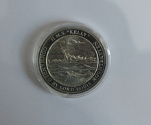 Load image into Gallery viewer, HMS Kelly - Command By Lord Louis Mountbatten Silver Proof Medal + Info Sheet
