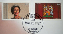 Load image into Gallery viewer, 1947-1997 ENGAGEMENT &amp; GARDEN PARTY QEII &amp; PRINCE PHILIP DOUBLE STAMP COVER
