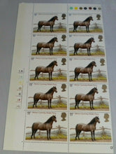 Load image into Gallery viewer, 1978 WELSH PONY 11p BLOCK OF 10 STAMPS MNH WITH TRAFFIC LIGHTS
