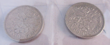 Load image into Gallery viewer, 1953-1967 QUEEN ELIZABETH II SIXPENCE 6d FULL 15 COIN SET IN CLEAR FLIP
