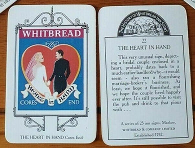 WHITBREAD INN SIGNS THE HEART IN HAND No 22 FROM MARLOW SET 1973