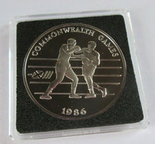 Load image into Gallery viewer, 1986 COMMONWEALTH GAMES TONGA SILVER PROOF 2 PAANGA COIN BOX &amp; COA
