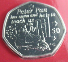 Load image into Gallery viewer, 2019 PETER PAN QUEEN ELIZABETH II ISLE OF MAN 50p FIFTY PENCE COLLECTION
