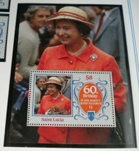 Load image into Gallery viewer, QUEEN ELIZABETH II THE 60TH BIRTHDAY OF HER MAJESTY SAINT LUCIA STAMPS MNH
