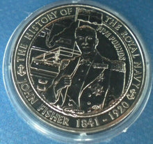 Load image into Gallery viewer, 2004 JOHN FISHER THE HISTORY OF THE ROYAL NAVY BUNC JERSEY £5 COIN IN CAPSULE
