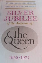 Load image into Gallery viewer, AIR MAIL LETTER QUEEN ELIZABETH II SILVER JUBILEE 10 1/2p UNUSED
