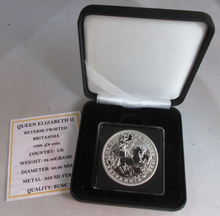 Load image into Gallery viewer, 1999 Britannia Silver BUnc .958 Reverse Frosted UK Royal Mint £2 Coin box &amp; coa
