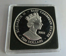 Load image into Gallery viewer, 2002 QEII GOLDEN JUBILEE CARIBBEAN STATES $10 TEN DOLLAR COIN BOX &amp; COA
