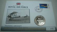 Load image into Gallery viewer, 2008 TRAINING AIRCRAFT - HISTORY OF THE RAF -  PROOF 1 CROWN  COIN COVER PNC
