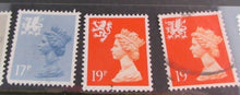 Load image into Gallery viewer, WALES LOW VALUE DEFINITIVE ISSUE STAMPS WITH CLEAR FRONTED STAMP HOLDER
