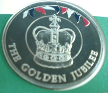 Load image into Gallery viewer, 2002 HM QUEEN ELIZABETH II GOLDEN JUBILEE, FALKLAND ISLAND 50p CROWN COIN  PNC
