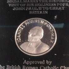 Load image into Gallery viewer, Pope John Paul II Commemorative Proof Medal for his 1982 Visit to the UK, Boxed
