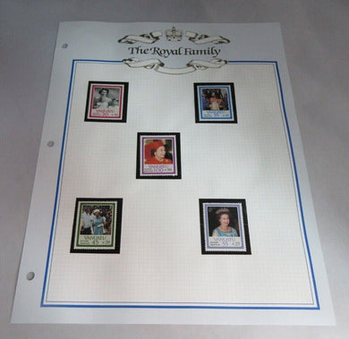 1986 QUEEN ELIZABETH II 60TH BIRTHDAY  VANUATU STAMPS & ALBUM SHEET