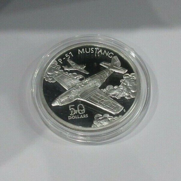Legendary Aircraft of WWII 1991 Marshall Islands Silver Proof 1oz $10 Coins