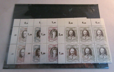 COLLECTION OF RSA 10C,20C, 25C & 40c BLOCK OF 6 OF EACH STAMP MNH