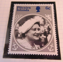 Load image into Gallery viewer, 1985 HMQE QUEEN MOTHER 85th ANNIV COLLECTION PITCAIRN ISLANDS STAMPS ALBUM SHEET
