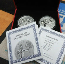 Load image into Gallery viewer, 2020 Germania 1 oz Silver BU with Certificate .999 Silver 5 Mark Coin multi list
