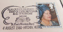 Load image into Gallery viewer, 1980 BIRTHPLACE OF HM THE QUEEN MOTHER ST PAULS WALDEN-BURY CROWN COIN COVER PNC
