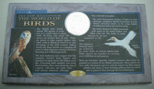 Load image into Gallery viewer, 1996 GIBRALTAR 1 CROWN COIN THE WORLD OF BIRDS BENHAM SILK COIN COVER WITH COA
