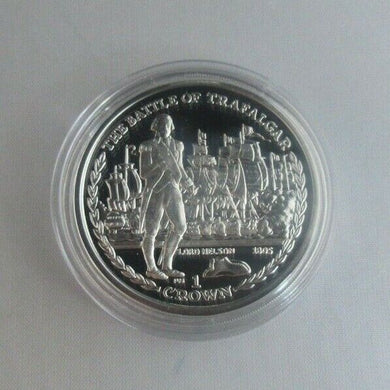 1805-2005 Trafalgar Lord Nelson 2006 .925 Silver Proof Isle of Man 1 Crown Coin