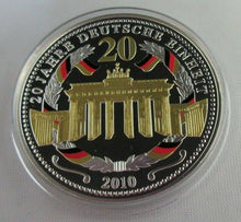 Load image into Gallery viewer, 20 YEARS OF GERMAN UNITY 20 YEARS OF THE GERMAN UNIT 2010 S/PROOF MEDAL WITH COA
