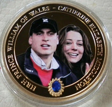 Load image into Gallery viewer, 2011 PRINCE WILLIAM &amp; CATHERINE MIDDLETON COOK ISLANDS  $1 COIN WITHIN CAPSULE
