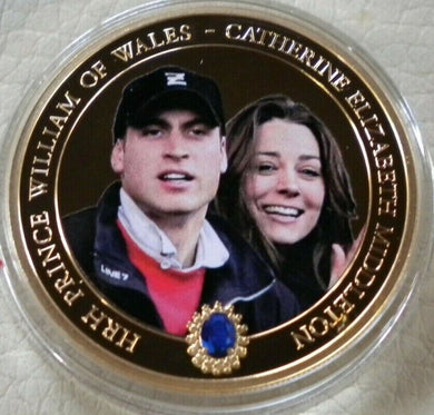 2011 PRINCE WILLIAM & CATHERINE MIDDLETON COOK ISLANDS  $1 COIN WITHIN CAPSULE