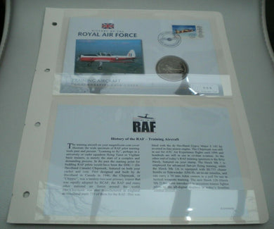 2007 TRAINING AIRCRAFT - HISTORY OF THE RAF -  PROOF 1 CROWN  COIN COVER PNC