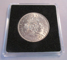 Load image into Gallery viewer, 1939 KING GEORGE VI FLORIN TWO SHILLINGS COIN aUNC .500 SILVER IN CAPSULE &amp; BOX
