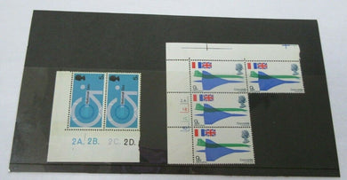 1969 CONCORDE GENTLEMAN HARRISON 9d X 4 & NATIONAL GIRO 5d X 2 STAMPS MNH