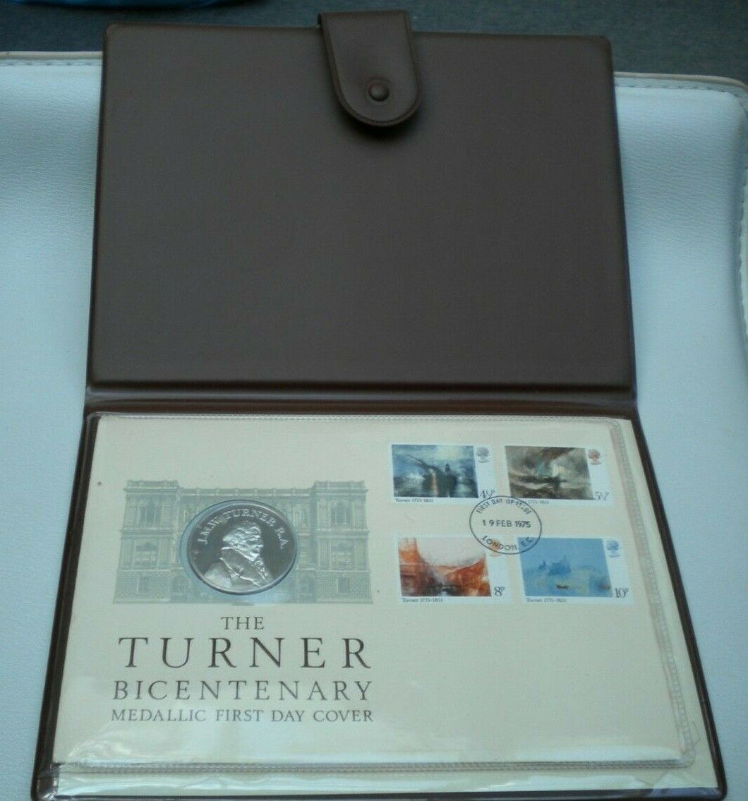 SILVER TURNER BICENTENARY FIRST DAY COVER  PNC,STAMPS, P/MARK, PADDED CASE CC1