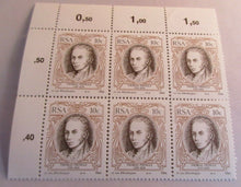 Load image into Gallery viewer, COLLECTION OF RSA 10C,20C, 25C &amp; 40c BLOCK OF 6 OF EACH STAMP MNH
