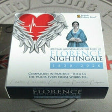 Load image into Gallery viewer, 200 Years Anniversary of the Birth of Florence Nightingale Proof Fine Silver £2
