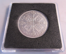 Load image into Gallery viewer, 1933 KING GEORGE V  EF+ .500 SILVER FLORIN TWO SHILLINGS QUAD CAP
