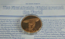 Load image into Gallery viewer, History of Man in Flight 1973 Gold Plated Bronze Scarce Medals + Info Sheet
