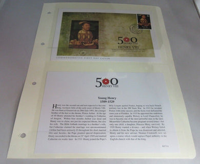 KING HENRY VIII HISTORY OF THE MONARCHY 10 FIRST DAY COVERS STAMPS/INFORMATION
