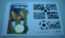 Load image into Gallery viewer, 1996 A CELEBRATION OF FOOTBALL BUNC £2 COIN COVER PNC, STAMPS, POSTMARKS &amp; INFO
