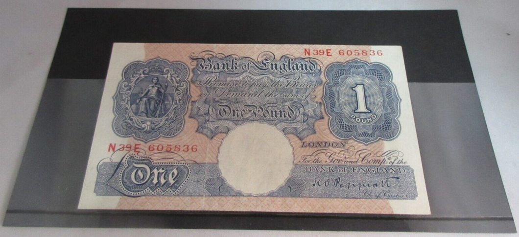 1940 £1 ONE POUND BANK NOTE MARCH 1940 PEPPIATT BLUE VF-EF N39E 605836