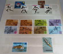 Load image into Gallery viewer, VARIOUS SPORTING ZAMBIA &amp; OTHERS STAMPS WITH CLEAR FRONTED HOLDER
