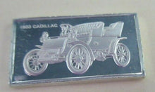 Load image into Gallery viewer, 1903 CADILLAC 15mm X 10mm 1.60gram SILVER INGOT WITH INFORMATION SLIP
