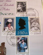 Load image into Gallery viewer, 1900-2002 HM QUEEN ELIZABETH QUEEN MOTHER PROOF ZAMBIA 1000 KWACHA COINCOVER PNC
