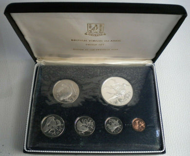 1974 BRITISH VIRGIN ISLANDS NATIVE BIRDS PROOF 6 COIN SET BOXED WITH COA