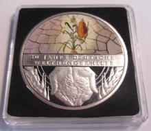 Load image into Gallery viewer, 2004 50 YEARS OF WORLD FOOD AID SILVER PLATED PROOF MEDAL CAPSULE BOX &amp; COA
