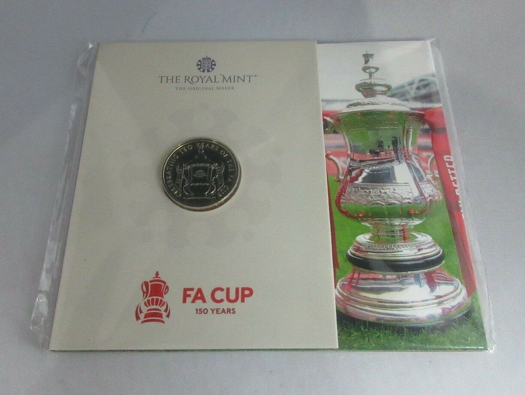 2022 150 Years of the FA Cup .925 BUnc UK £2 Coin In Sealed Royal Mint Pack